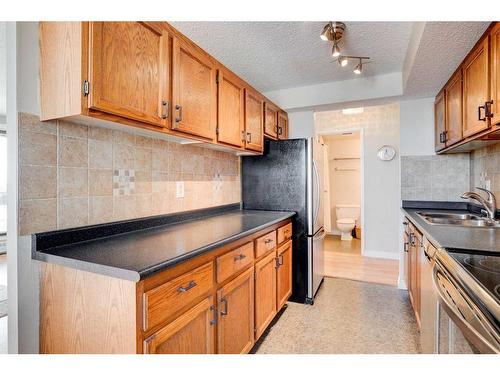 1209-9800 Horton Road Sw, Calgary, AB - Indoor Photo Showing Kitchen With Double Sink