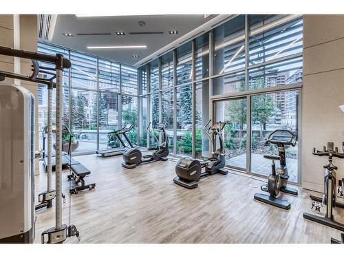 1008-738 1 Avenue Sw, Calgary, AB - Indoor Photo Showing Gym Room