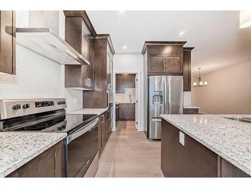 320 Homestead Grove Ne, Calgary, AB - Indoor Photo Showing Kitchen With Upgraded Kitchen