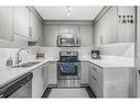 5305-302 Skyview Ranch Drive Ne, Calgary, AB  - Indoor Photo Showing Kitchen With Stainless Steel Kitchen With Double Sink With Upgraded Kitchen 