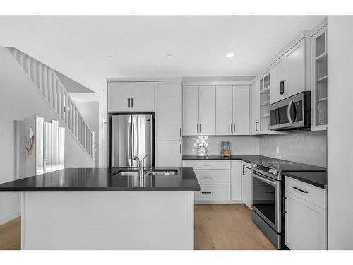 16 Cornerbrook Way Ne, Calgary, AB - Indoor Photo Showing Kitchen With Stainless Steel Kitchen With Upgraded Kitchen