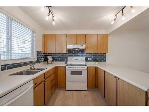 304 Queenston Heights Se, Calgary, AB - Indoor Photo Showing Kitchen With Double Sink