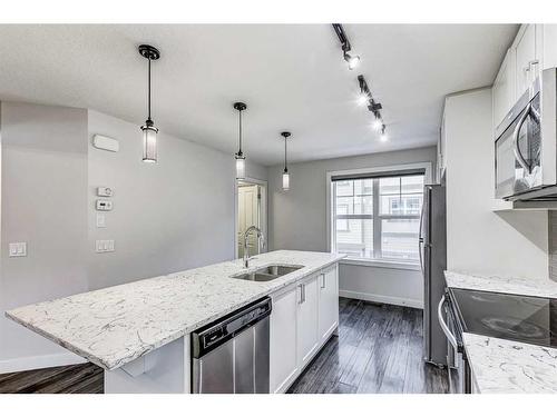 49 Evanscrest Court Nw, Calgary, AB - Indoor Photo Showing Kitchen With Double Sink With Upgraded Kitchen