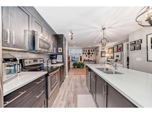 501 Cranford Mews Se, Calgary, AB - Indoor Photo Showing Kitchen With Double Sink