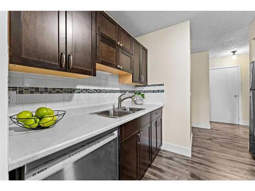 314-2204 1 Street Sw, Calgary, AB - Indoor Photo Showing Kitchen With Double Sink