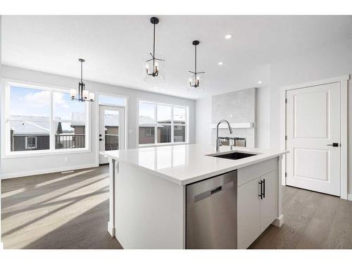 200 Precedence Hill, Cochrane, AB - Indoor Photo Showing Kitchen With Upgraded Kitchen