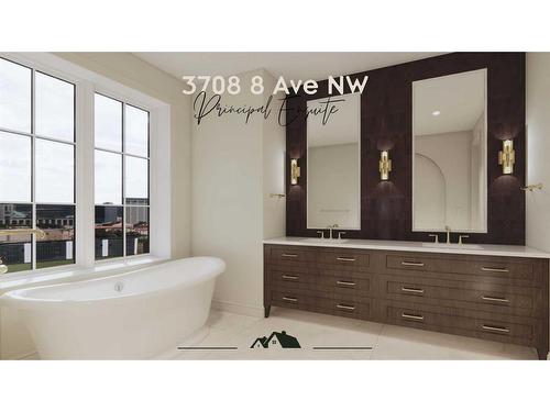 3708 8 Avenue Nw, Calgary, AB - Indoor Photo Showing Bathroom