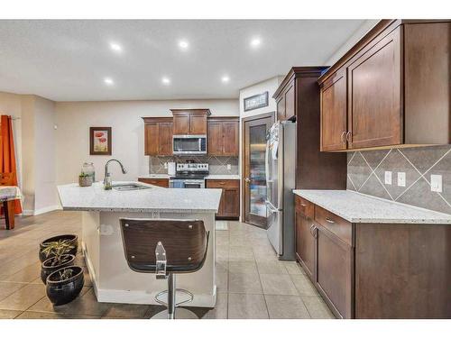 28 Saddlebrook Landing Ne, Calgary, AB - Indoor Photo Showing Kitchen With Stainless Steel Kitchen