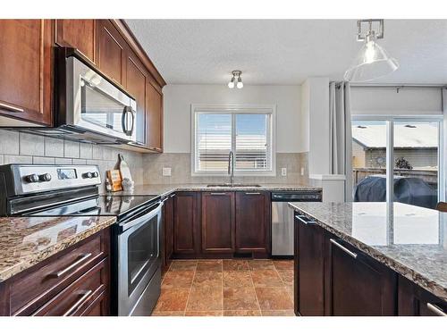 181 Elgin Meadows Park Se, Calgary, AB - Indoor Photo Showing Kitchen With Stainless Steel Kitchen With Upgraded Kitchen