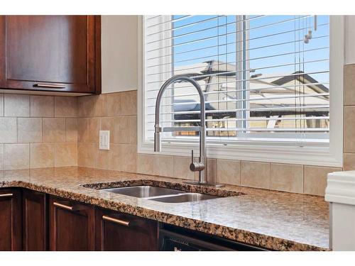 181 Elgin Meadows Park Se, Calgary, AB - Indoor Photo Showing Kitchen With Double Sink