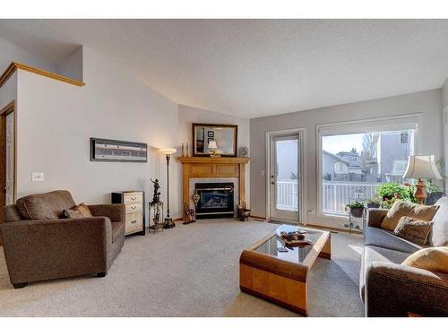 54 Douglasview Park Se, Calgary, AB - Indoor Photo Showing Living Room With Fireplace