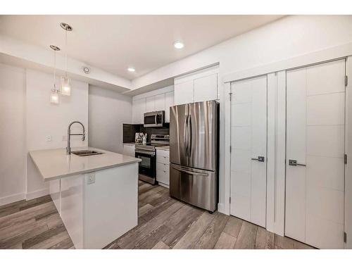 506-10060 46 Street Ne, Calgary, AB - Indoor Photo Showing Kitchen With Stainless Steel Kitchen With Upgraded Kitchen