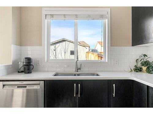 146 Cranford Way Se, Calgary, AB - Indoor Photo Showing Kitchen With Double Sink