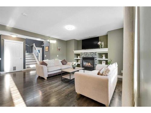 37 Taralea Circle Ne, Calgary, AB - Indoor Photo Showing Living Room With Fireplace