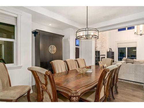 40 Masters Landing Se, Calgary, AB - Indoor Photo Showing Living Room With Fireplace