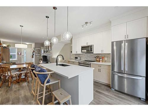 211 Livingston Common Ne, Calgary, AB - Indoor Photo Showing Kitchen With Stainless Steel Kitchen With Upgraded Kitchen