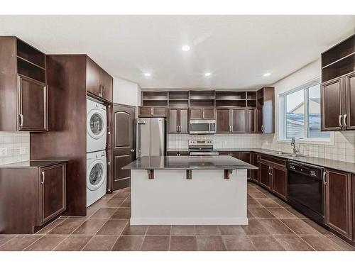 164 Skyview Springs Gardens Ne, Calgary, AB - Indoor Photo Showing Kitchen With Double Sink