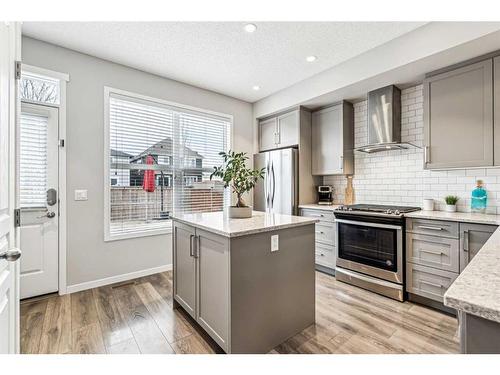 8113 Masters Boulevard Se, Calgary, AB - Indoor Photo Showing Kitchen With Upgraded Kitchen