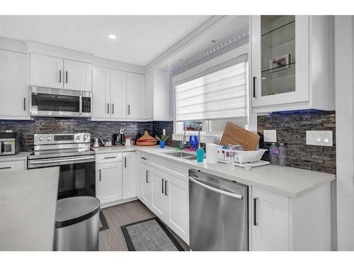 628 Maidstone Drive Ne, Calgary, AB - Indoor Photo Showing Kitchen With Stainless Steel Kitchen With Double Sink