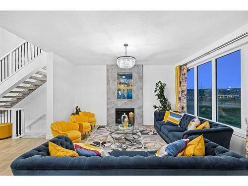 9 Sage Meadows Green Nw, Calgary, AB - Indoor Photo Showing Living Room