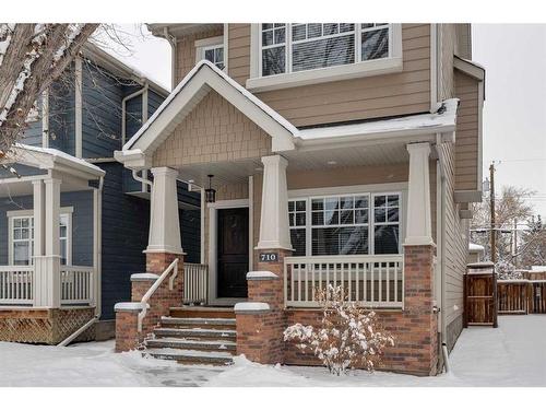 710 23 Avenue Nw, Calgary, AB - Outdoor With Deck Patio Veranda With Facade