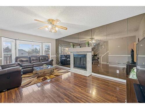 81 Castleglen Road Ne, Calgary, AB - Indoor Photo Showing Living Room With Fireplace