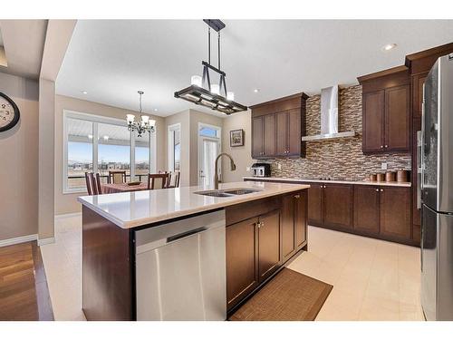 34 Cityscape Bay Ne, Calgary, AB - Indoor Photo Showing Kitchen With Stainless Steel Kitchen With Double Sink With Upgraded Kitchen