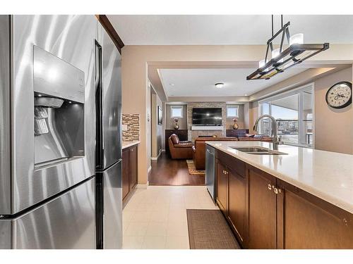 34 Cityscape Bay Ne, Calgary, AB - Indoor Photo Showing Kitchen With Stainless Steel Kitchen With Double Sink