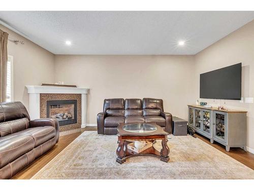 127 Brightoncrest Rise Se, Calgary, AB - Indoor With Fireplace