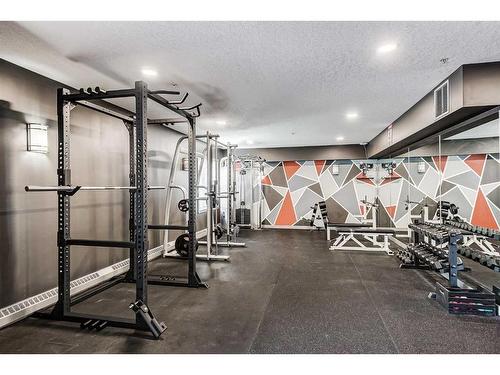 105-1408 17 Street Se, Calgary, AB - Indoor Photo Showing Gym Room