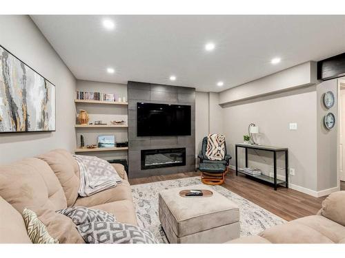 175 Cranford Green Se, Calgary, AB - Indoor With Fireplace