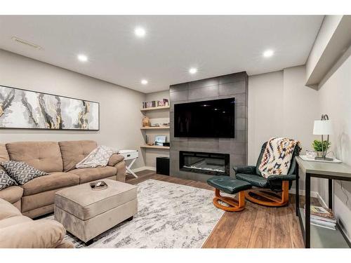 175 Cranford Green Se, Calgary, AB - Indoor With Fireplace