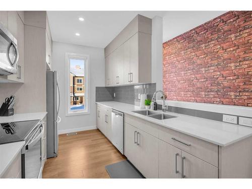 59 Skyview Ranch Avenue Ne, Calgary, AB - Indoor Photo Showing Kitchen With Double Sink