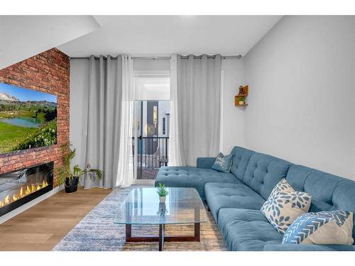 59 Skyview Ranch Avenue Ne, Calgary, AB - Indoor Photo Showing Living Room With Fireplace