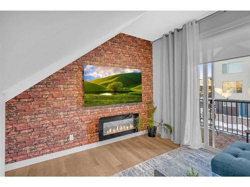 59 Skyview Ranch Avenue Ne, Calgary, AB - Indoor Photo Showing Living Room With Fireplace