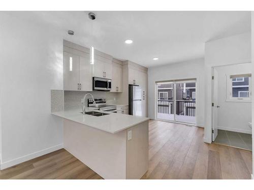 109-75 Cornerstone Row Ne, Calgary, AB - Indoor Photo Showing Kitchen With Double Sink With Upgraded Kitchen