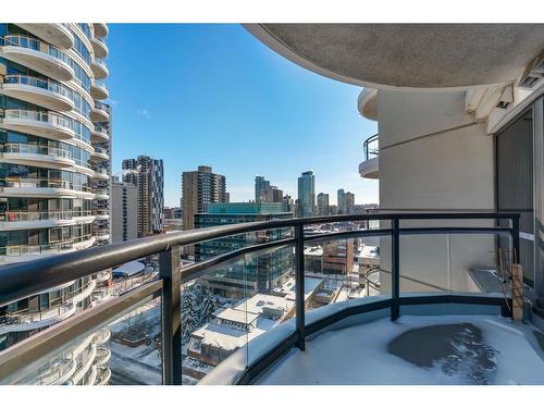 1602-1088 6 Avenue Sw, Calgary, AB - Outdoor With Balcony With View