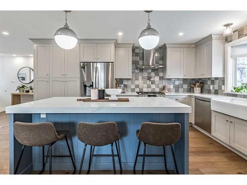 12040 Candiac Road Sw, Calgary, AB - Indoor Photo Showing Kitchen With Upgraded Kitchen