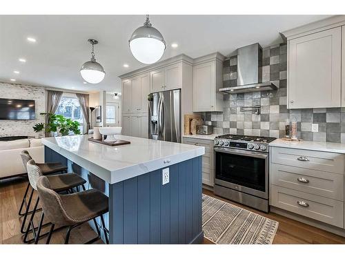 12040 Candiac Road Sw, Calgary, AB - Indoor Photo Showing Kitchen With Upgraded Kitchen