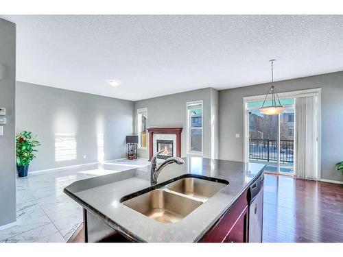 2 Skyview Ranch Street Ne, Calgary, AB - Indoor Photo Showing Kitchen With Double Sink