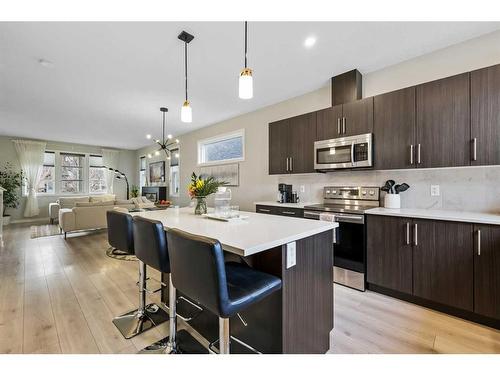 99 Masters Manor Se, Calgary, AB - Indoor Photo Showing Kitchen With Stainless Steel Kitchen With Upgraded Kitchen