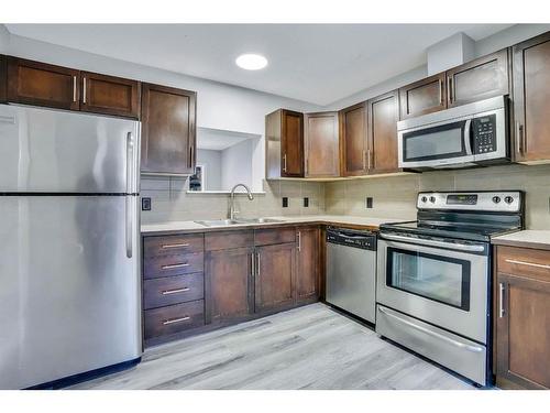 151 Panatella Road Nw, Calgary, AB - Indoor Photo Showing Kitchen With Double Sink