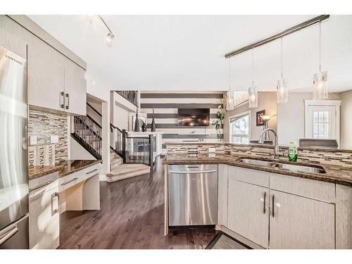 137 Coville Close Ne, Calgary, AB - Indoor Photo Showing Kitchen With Double Sink With Upgraded Kitchen