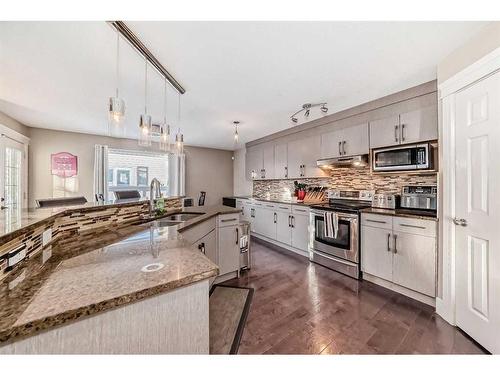 137 Coville Close Ne, Calgary, AB - Indoor Photo Showing Kitchen With Double Sink With Upgraded Kitchen