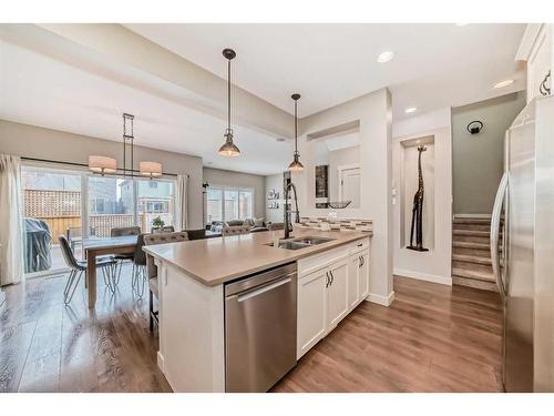 54 Copperpond Heath Se, Calgary, AB - Indoor Photo Showing Kitchen With Double Sink With Upgraded Kitchen