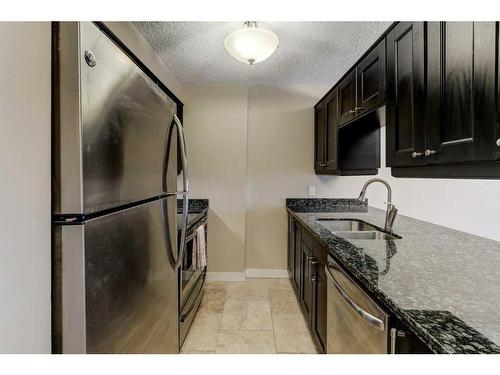 407-738 3 Avenue Sw, Calgary, AB - Indoor Photo Showing Kitchen With Stainless Steel Kitchen With Double Sink