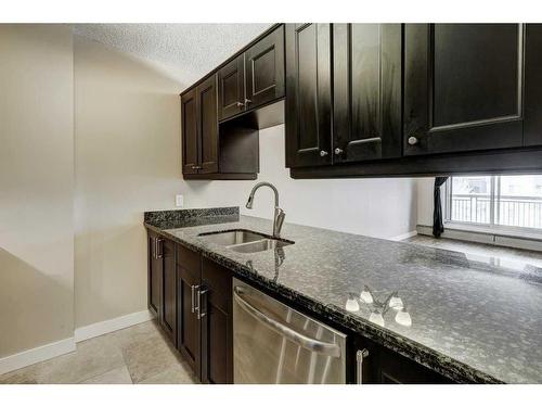 407-738 3 Avenue Sw, Calgary, AB - Indoor Photo Showing Kitchen With Double Sink