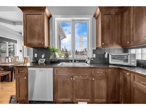 20 Lynx Meadows Court Nw, Calgary, AB - Indoor Photo Showing Kitchen With Double Sink