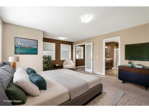 15 Silverado Skies Manor Sw, Calgary, AB - Indoor Photo Showing Bedroom