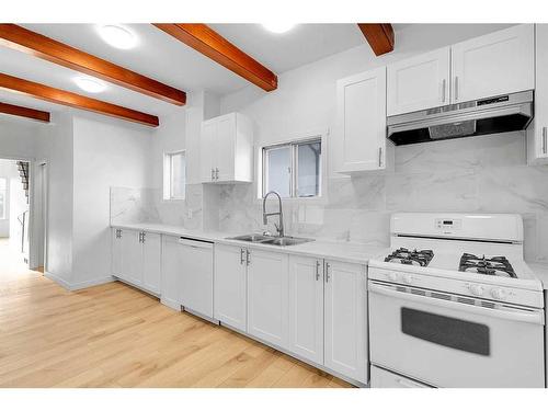 1710 6 Avenue Nw, Calgary, AB - Indoor Photo Showing Kitchen With Double Sink